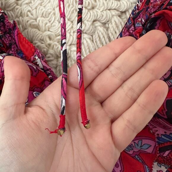 Caroline Constas Paisley Smocked Ruffle Midi Dress - Picture 6 of 8